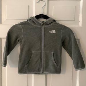 North Face - Gray 12-18 month fleece jacket